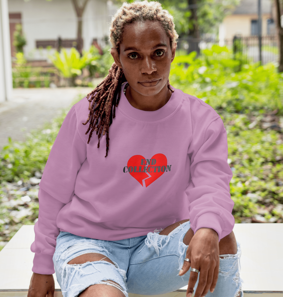 Begin With the End Heart Sweatshirt
