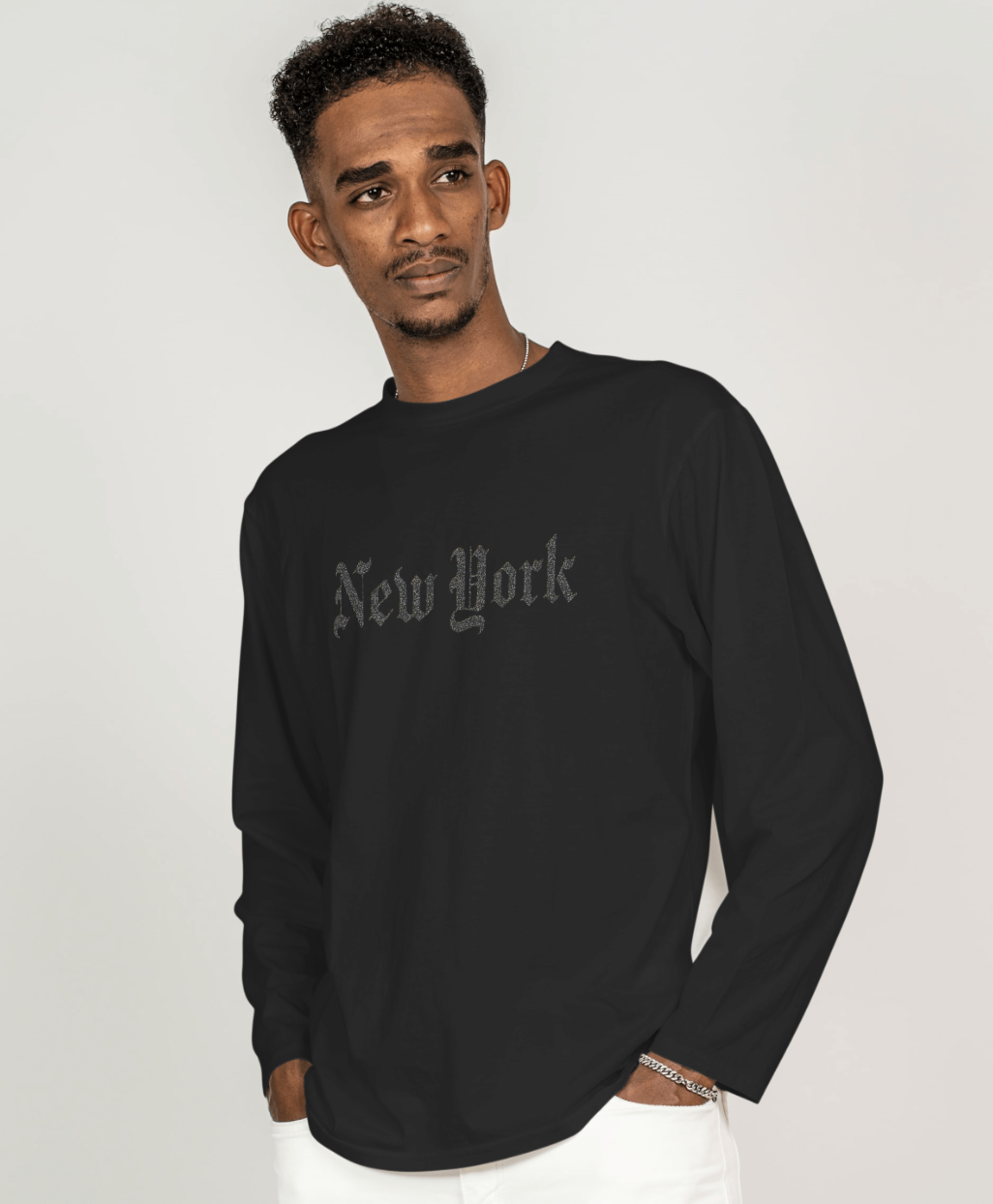 New York Sweatshirt in Old English Font