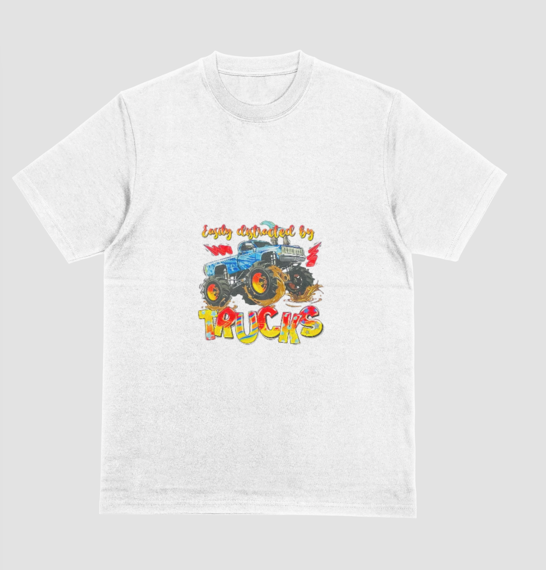 Easily distracted by Trucks- Kids T-shirt