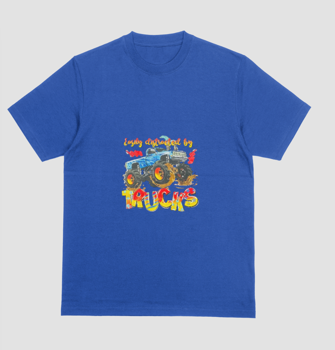 Easily distracted by Trucks- Kids T-shirt