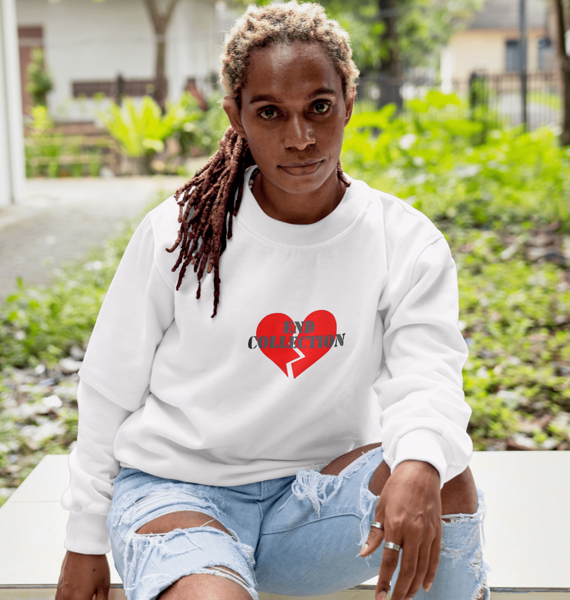Begin With the End Heart Sweatshirt