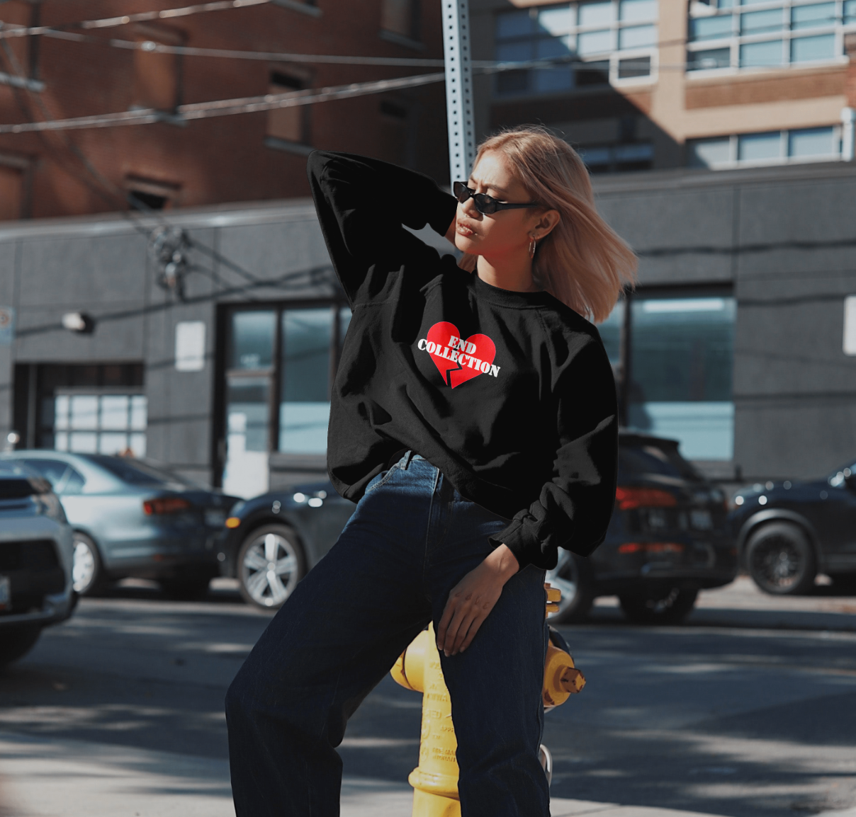 Begin with the end Heart sweatshirt