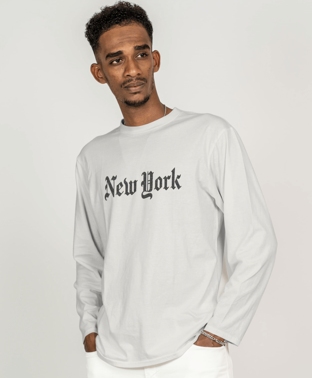 New York Sweatshirt in Old English Font