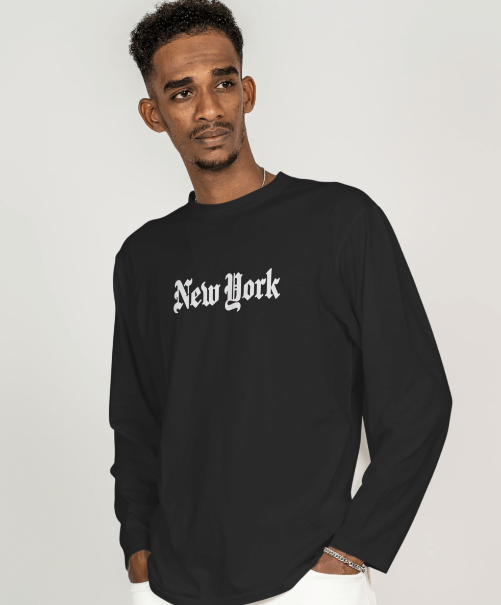 New York Sweatshirt in Old English Font